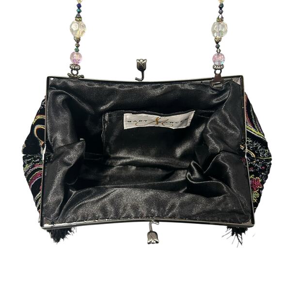 Vintage Mary Frances Sequin Rhinestone Embellished Beaded Fringe Evening Bag - Picture 5 of 8